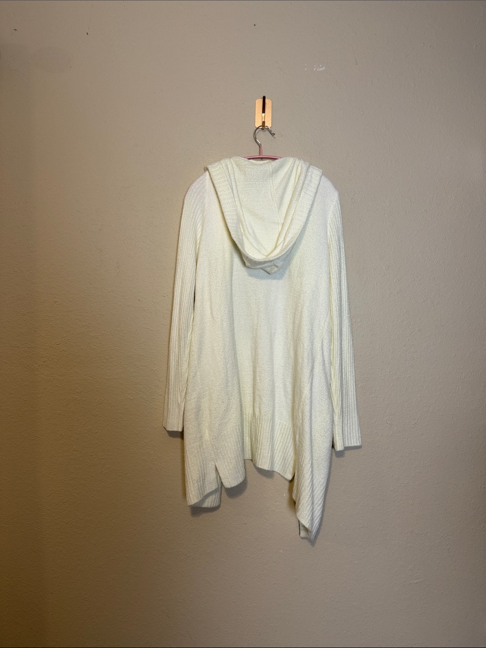 Barefoot Dreams Ultra Light Hooded‎ Seashore Cardigan In Cream Size Medium - Picture 6 of 7